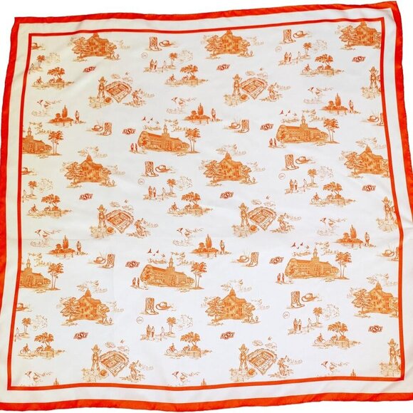 Women’s Silk Oklahoma State University Toile Scarf Collegiate Accessory